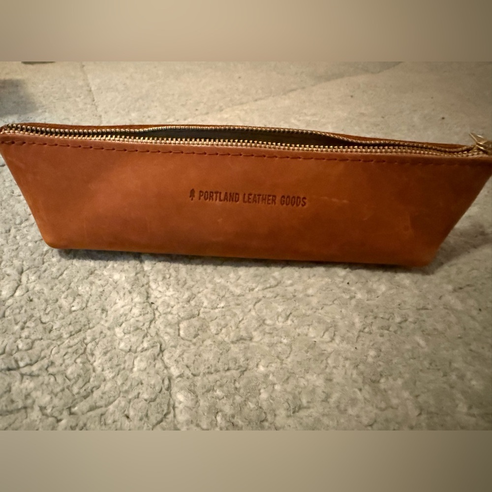 Portland Leather Suede Pencil Case